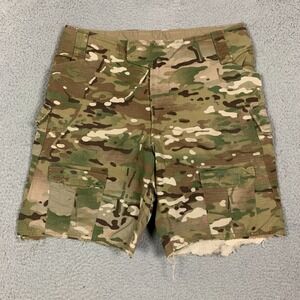 Crye Precision Combat Shorts Mens 36 Green Camo Navy Custom Cargo Cut-Off Shorts
